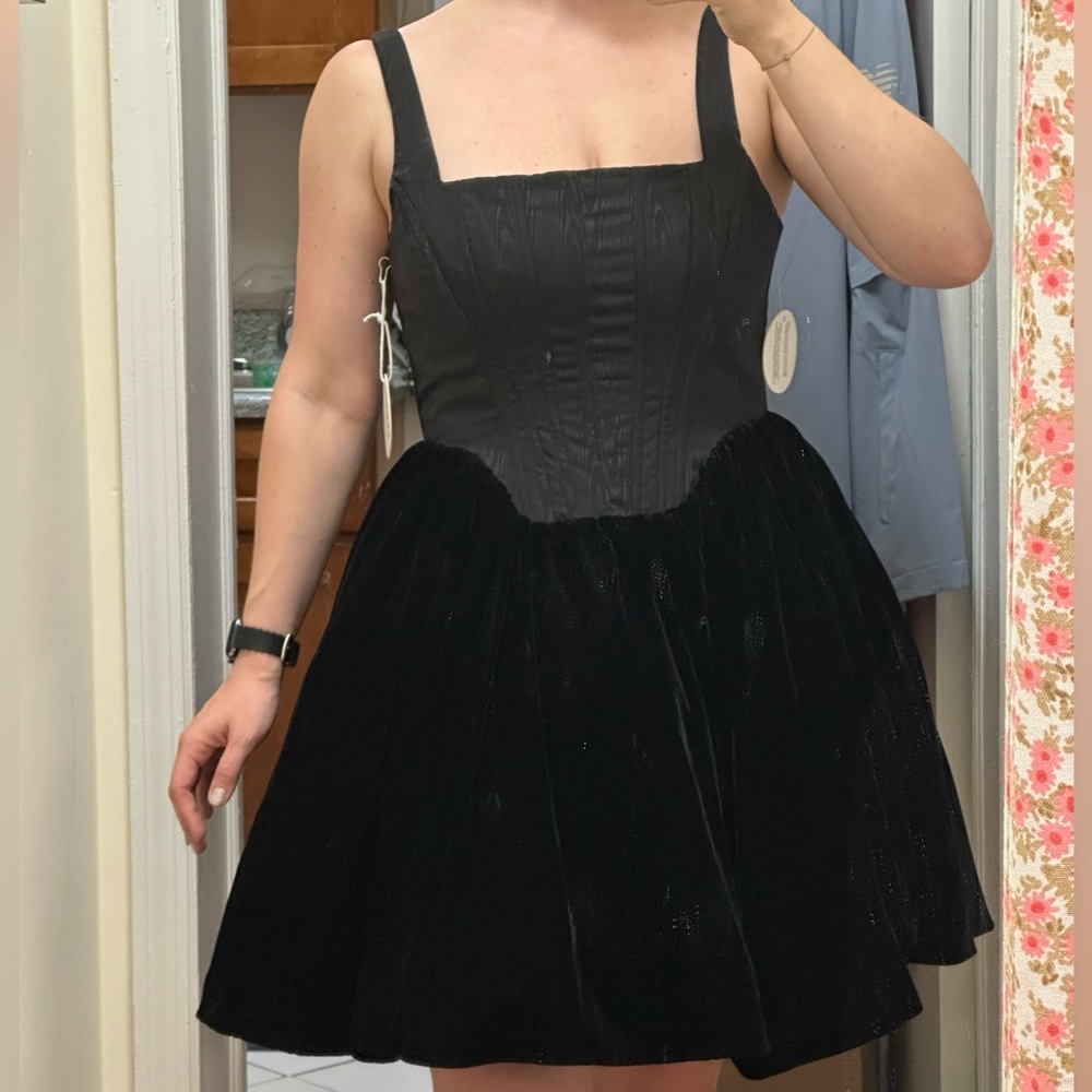 NWT Black Velvet Staud Landscape Dress